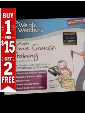Weight Watchers 10 Minute Time Crunch Training 5 Workouts DVD Brand‎ New